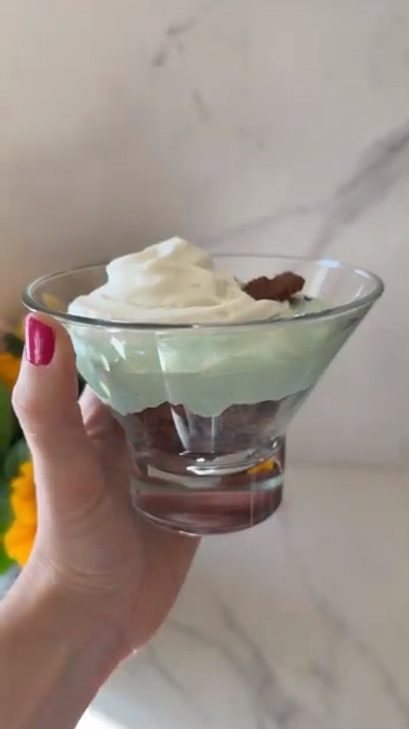 Mint Chocolate Shamrock Mousse