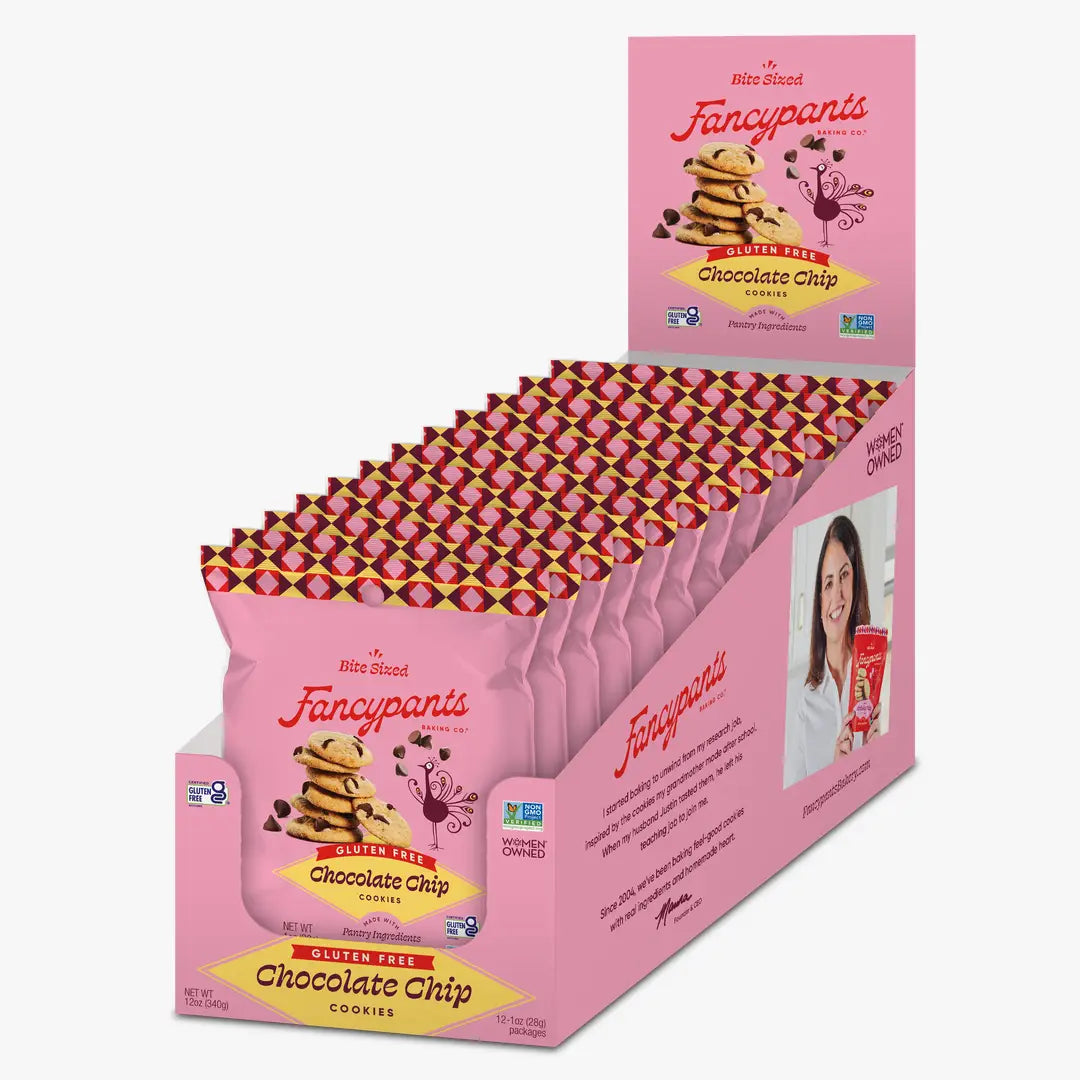 NEW! Gluten Free Chocolate Chip Mini Cookie Snack Packs | 24 Individually Wrapped