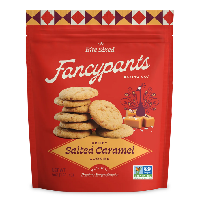 Fancypants crispy salted caramel cookies 5 oz pouch