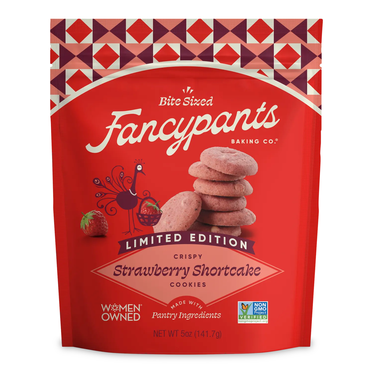 Fancypants crispy strawberry shortcake cookies 5 oz pouch